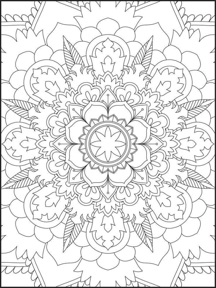 ornamental mandala adulto colorante libro página. colorante página. niños colorante paginas colorante página para adultos mandala vector