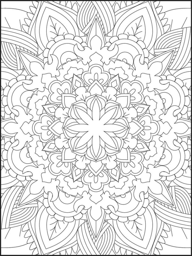 ornamental mandala adulto colorante libro página. colorante página. niños colorante paginas colorante página para adultos mandala vector