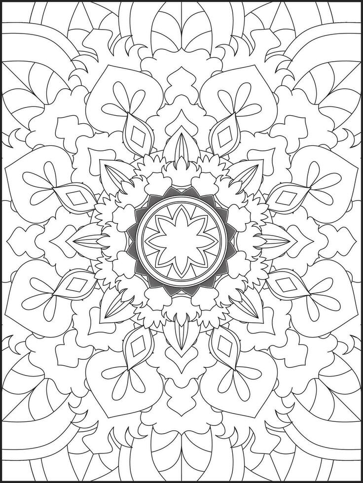 ornamental mandala adulto colorante libro página. colorante página. niños colorante paginas colorante página para adultos mandala vector