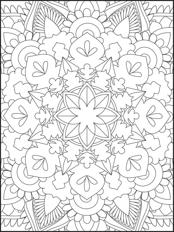 ornamental mandala adulto colorante libro página. colorante página. niños colorante paginas colorante página para adultos mandala vector