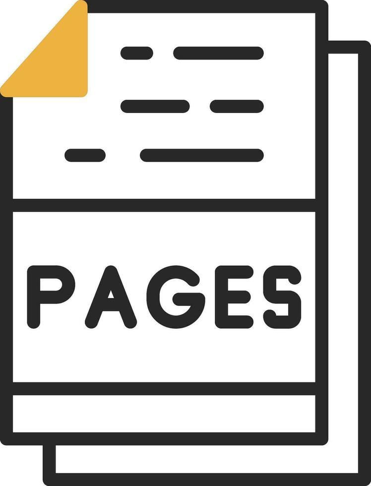 Pages File Format Vector Icon Design
