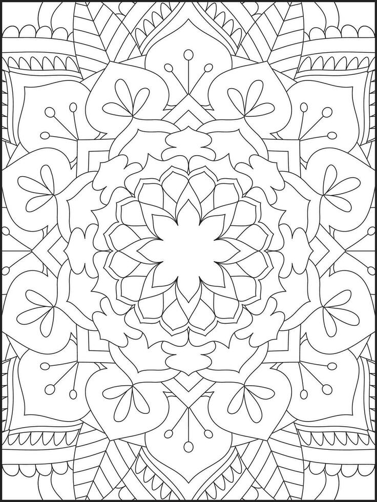 ornamental mandala adulto colorante libro página. colorante página. niños colorante paginas colorante página para adultos mandala vector