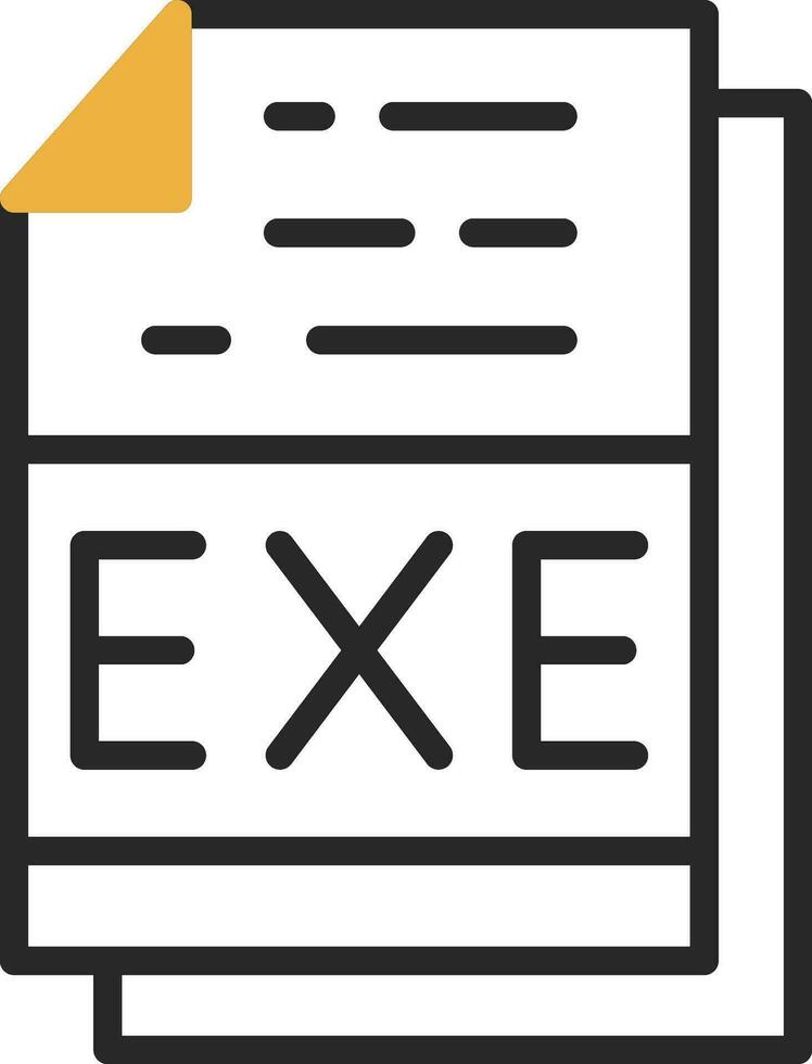 Exe File Format Vector Icon Design