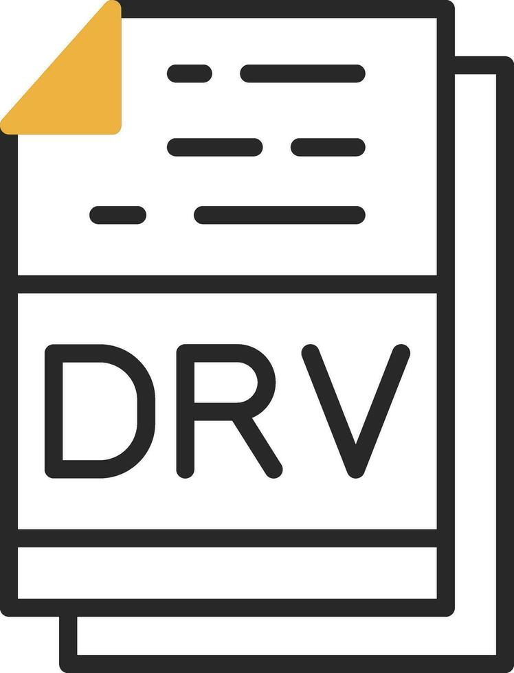 Drv File Format Vector Icon Design