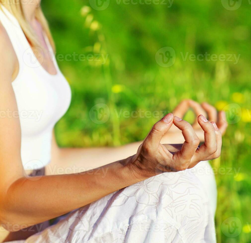 Yoga meditation outdoor photo
