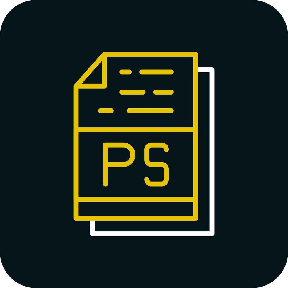 PS File Format Vector Icon Design