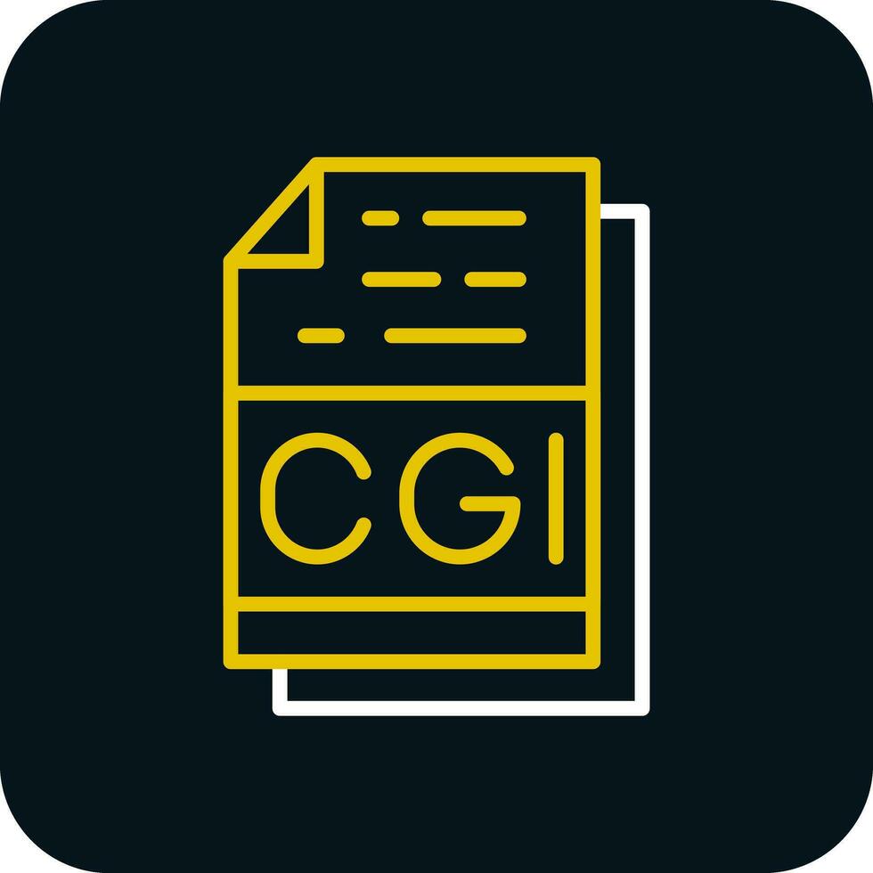 Cgi File Format Vector Icon Design