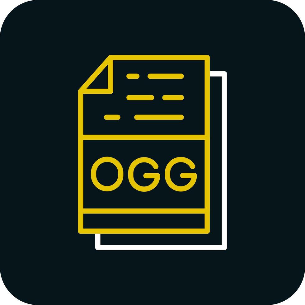 Ogg File Format Vector Icon Design