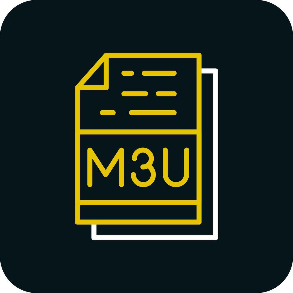 M3U File Format Vector Icon Design