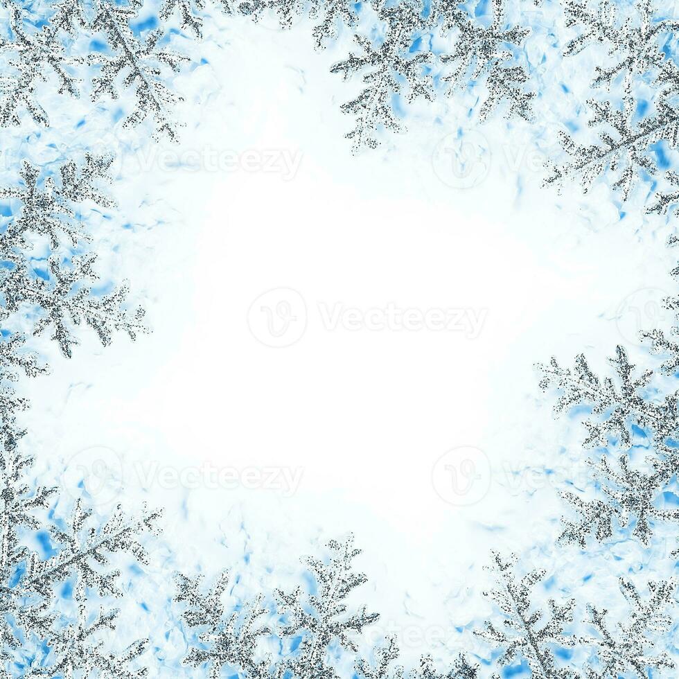 Snowflake decorative frame photo