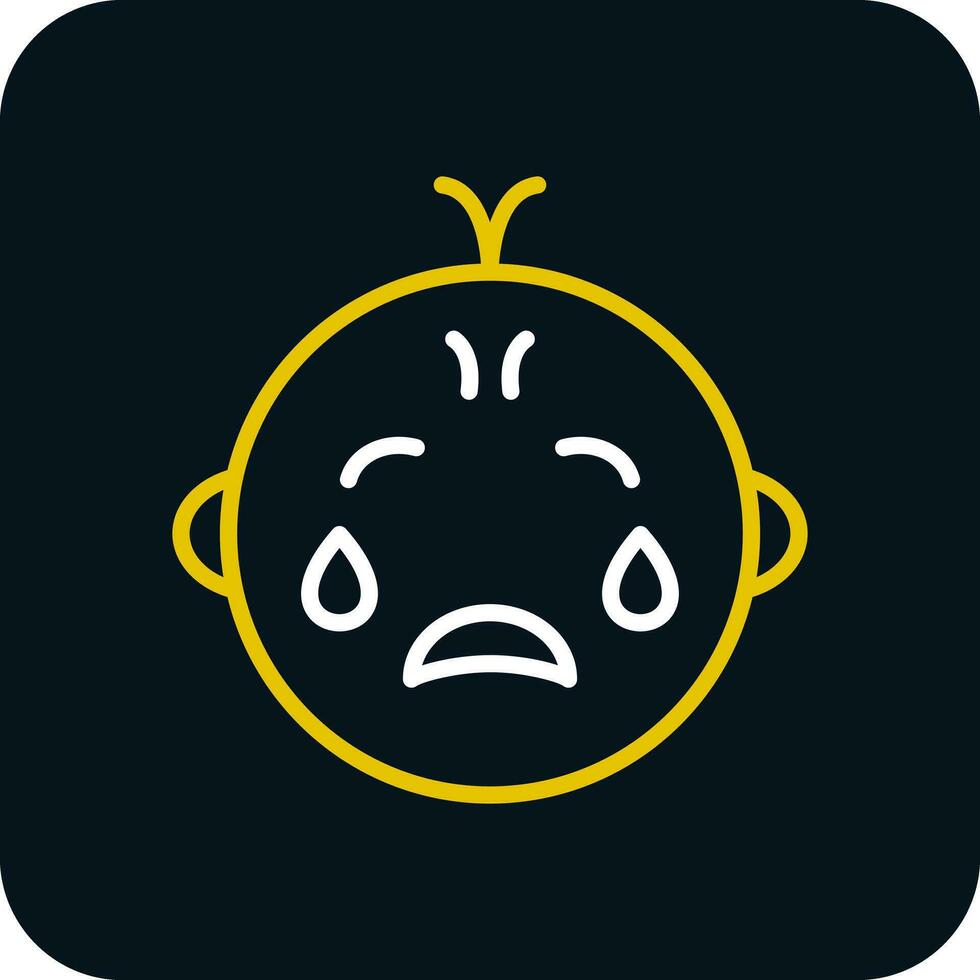 Baby crying Vector Icon Design