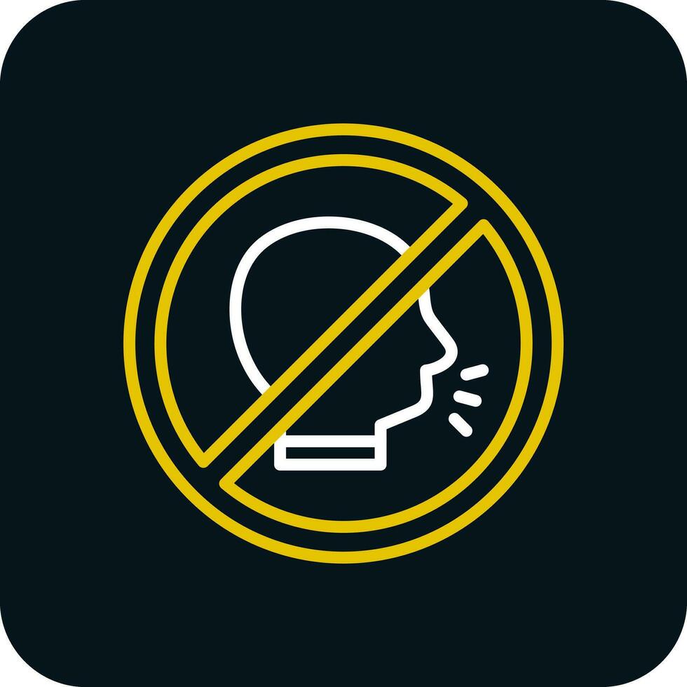 No shouting Vector Icon Design