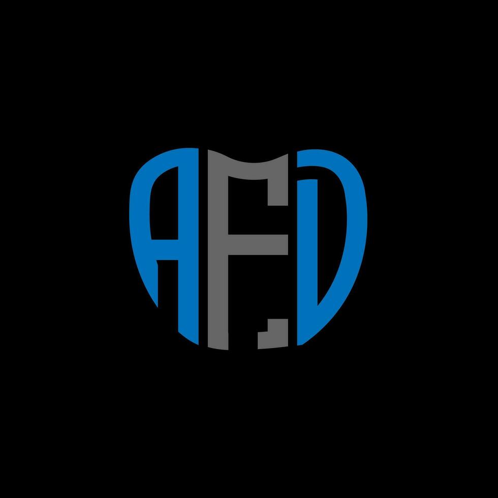 AFD letter logo creative design. AFD unique design. vector