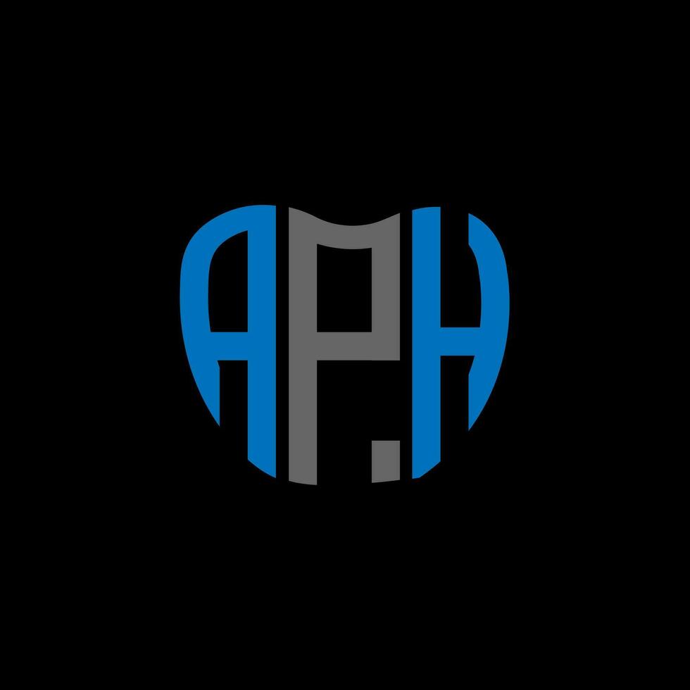 APH letter logo creative design. APH unique design. vector