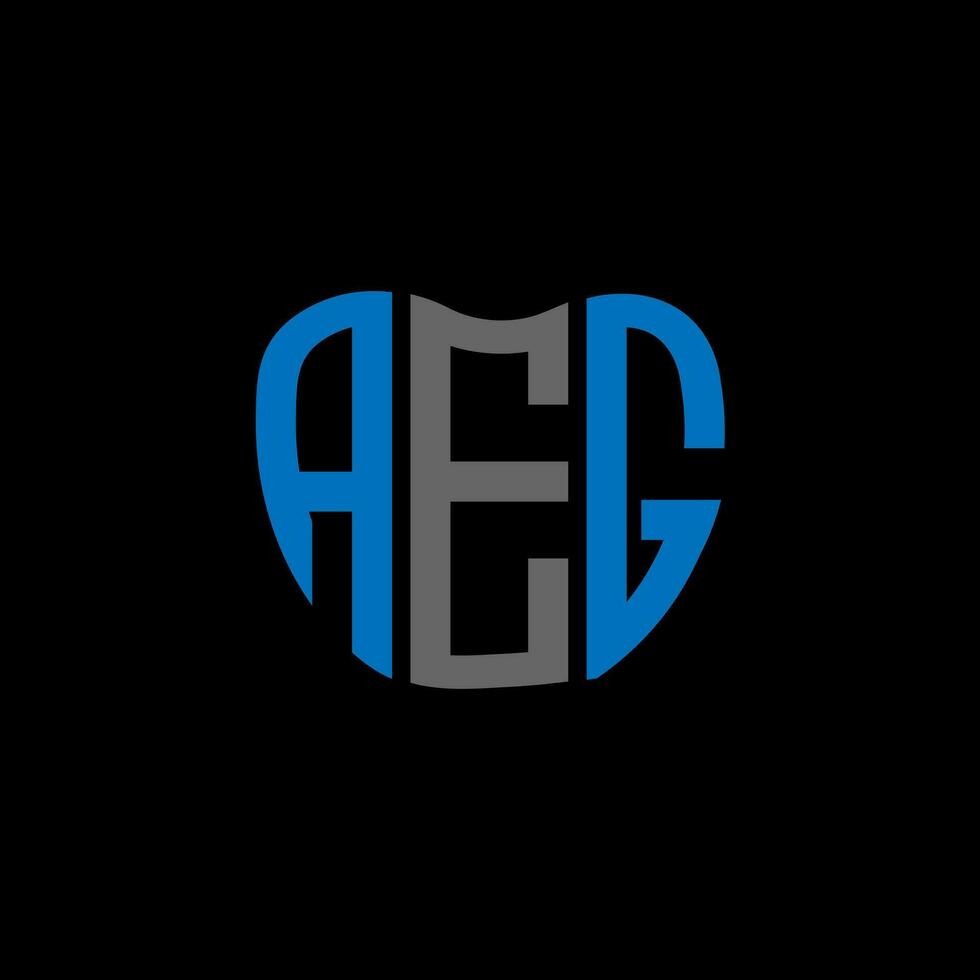aeg letra logo creativo diseño. aeg único diseño. vector