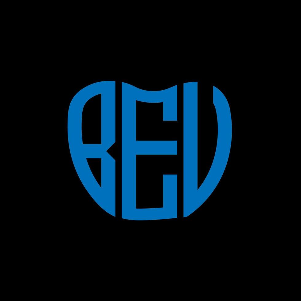 beu letra logo creativo diseño. beu único diseño. vector