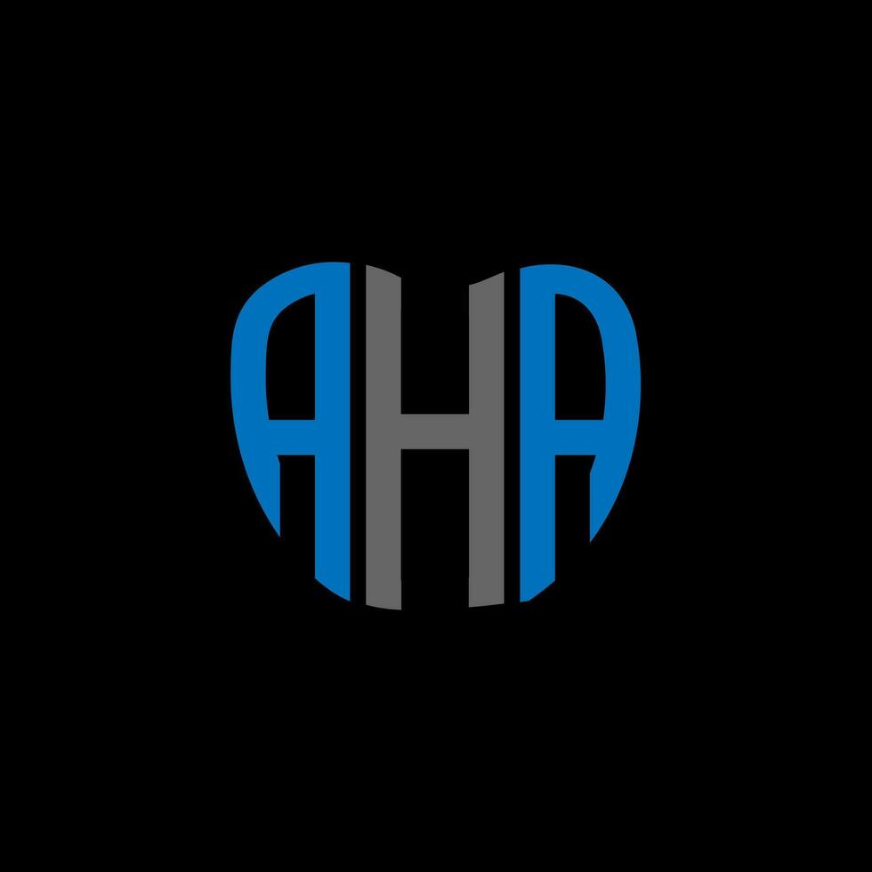 AHA letter logo creative design. AHA unique design. vector