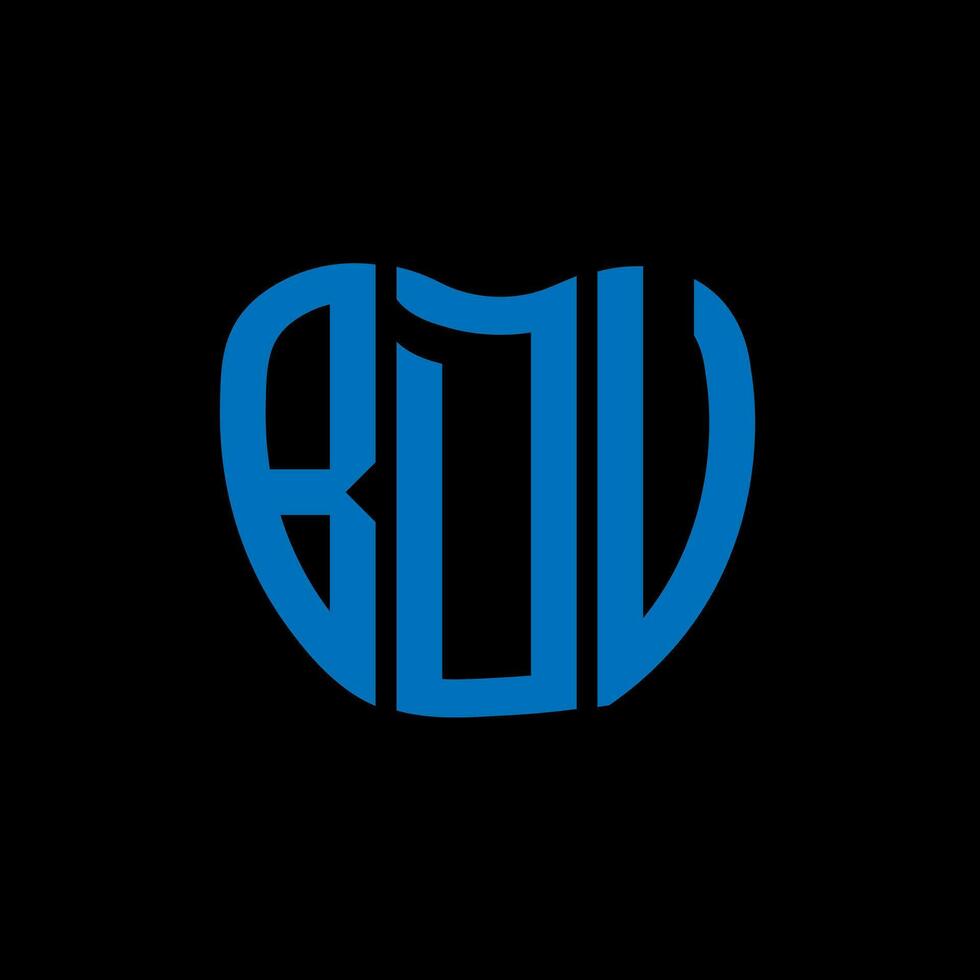 BDU letter logo creative design. BDU unique design. vector