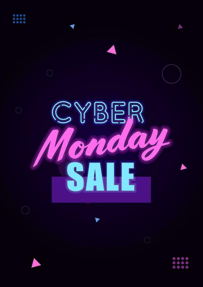 Cyber Monday Sale. Special offer vector design for promotion, poster, background, banner