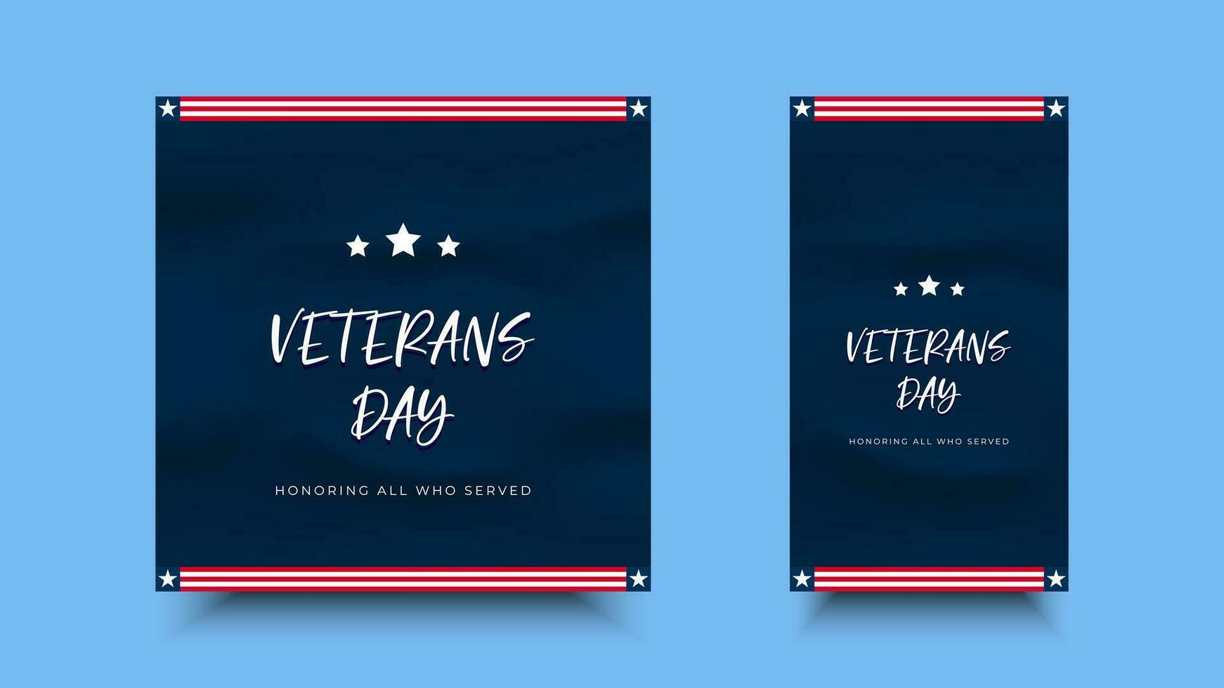 Veterans Day, honoring all who served.Frame and star ornament designs for advertisements, posters, banners, backgrounds. vector