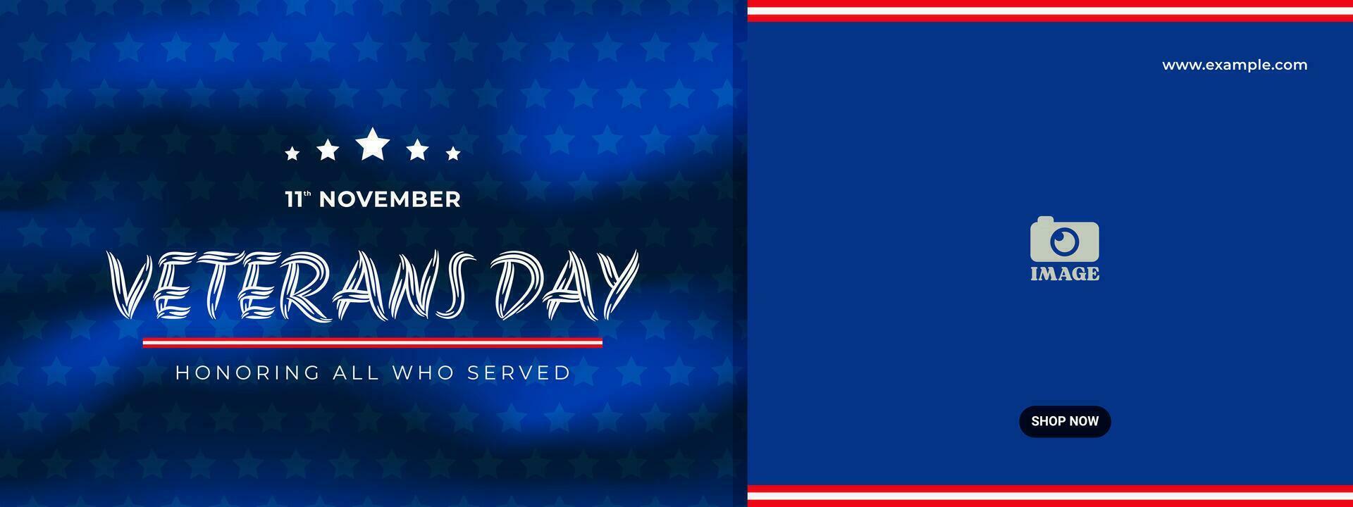 Veterans Day, honoring all who served.Frame and star ornament designs for advertisements, posters, banners, backgrounds. vector