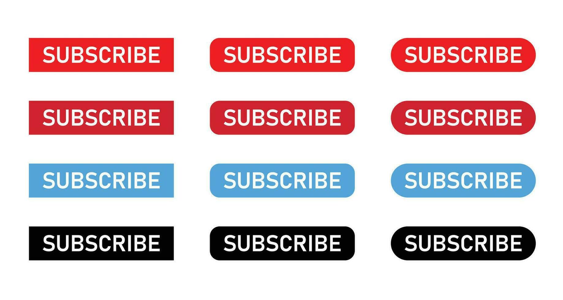 Subscribe Button Icons in vector