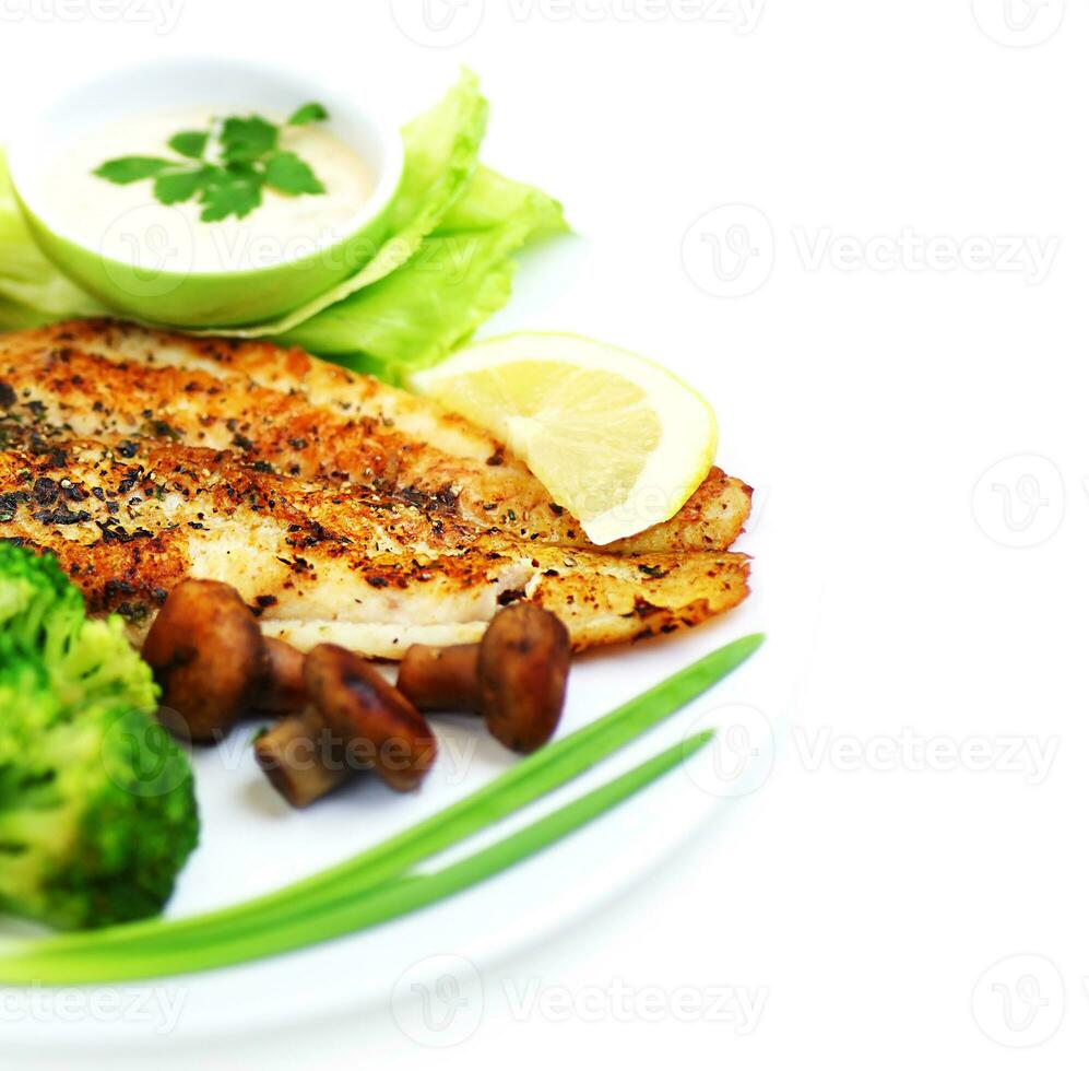 Tasty fish fillet photo