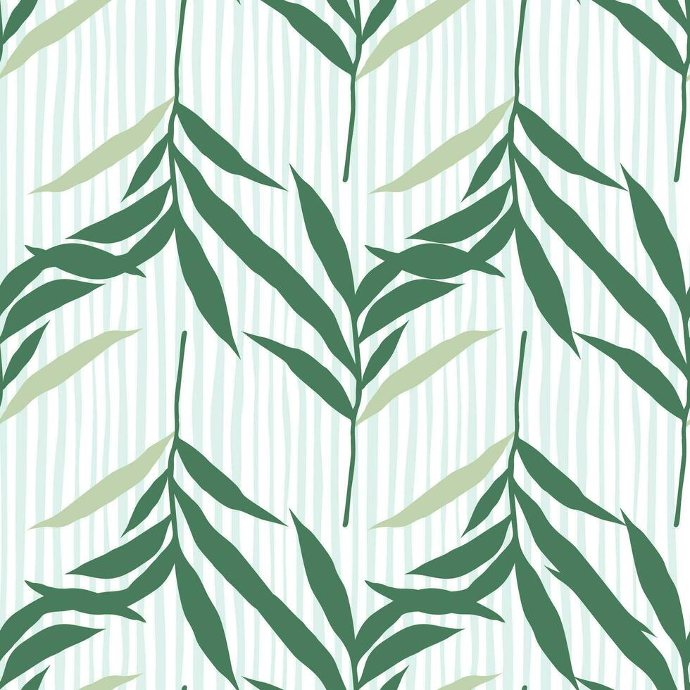 resumen selva palma hoja sin costura modelo. estilizado tropical palma hojas fondo de pantalla. vector