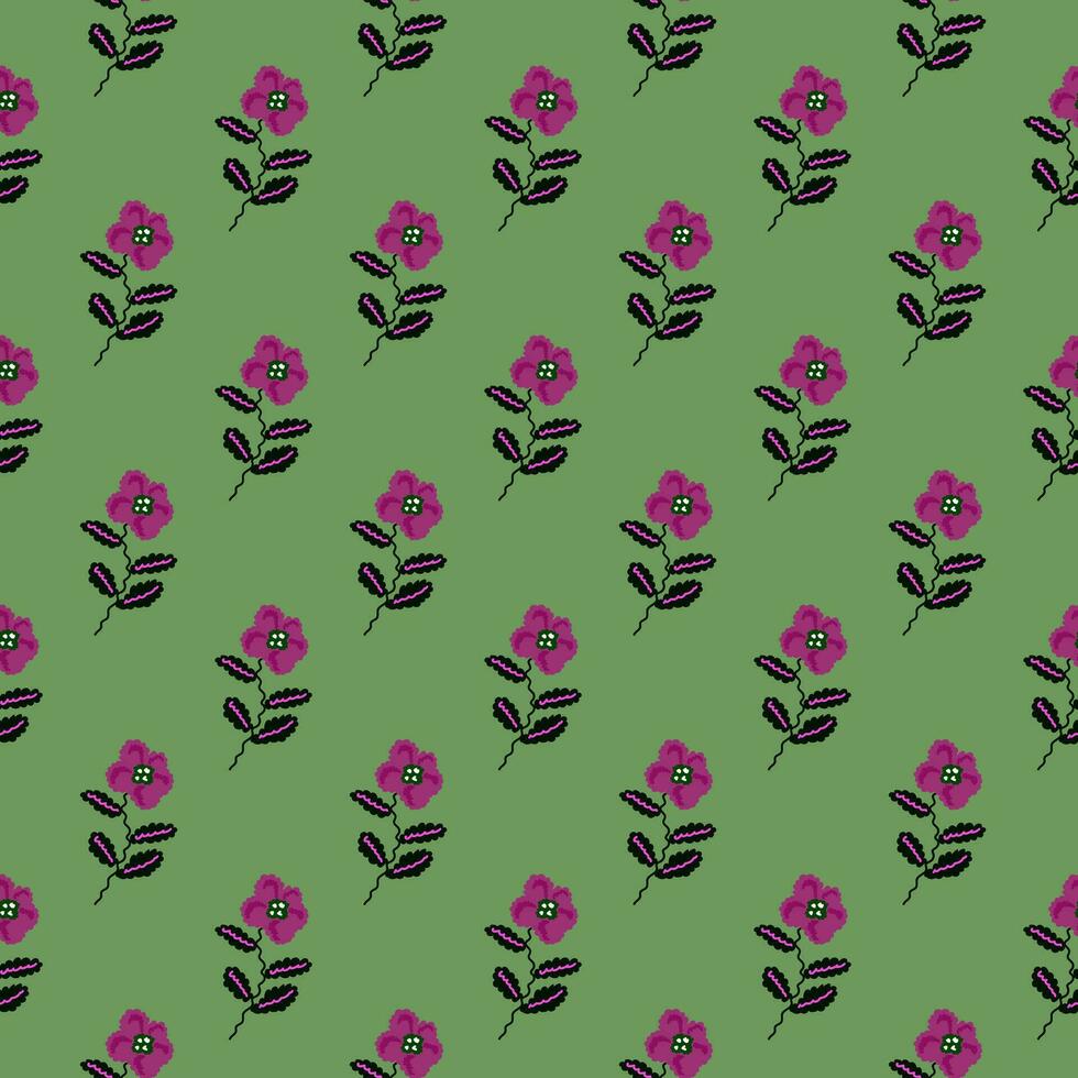 Small flower seamless pattern. Abstract floral ornament. Simple botanical backdrop. vector