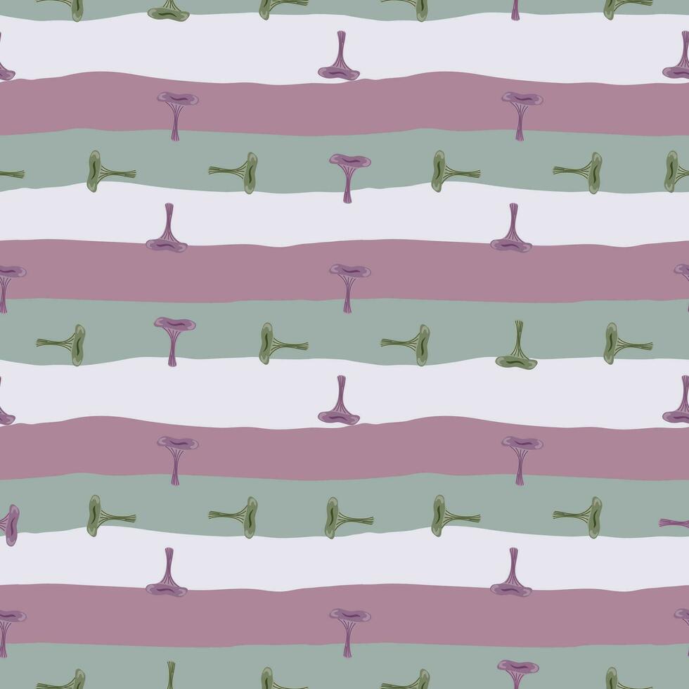 Toadstool mushrooms seamless pattern. Magical fly agaric wallpaper. vector