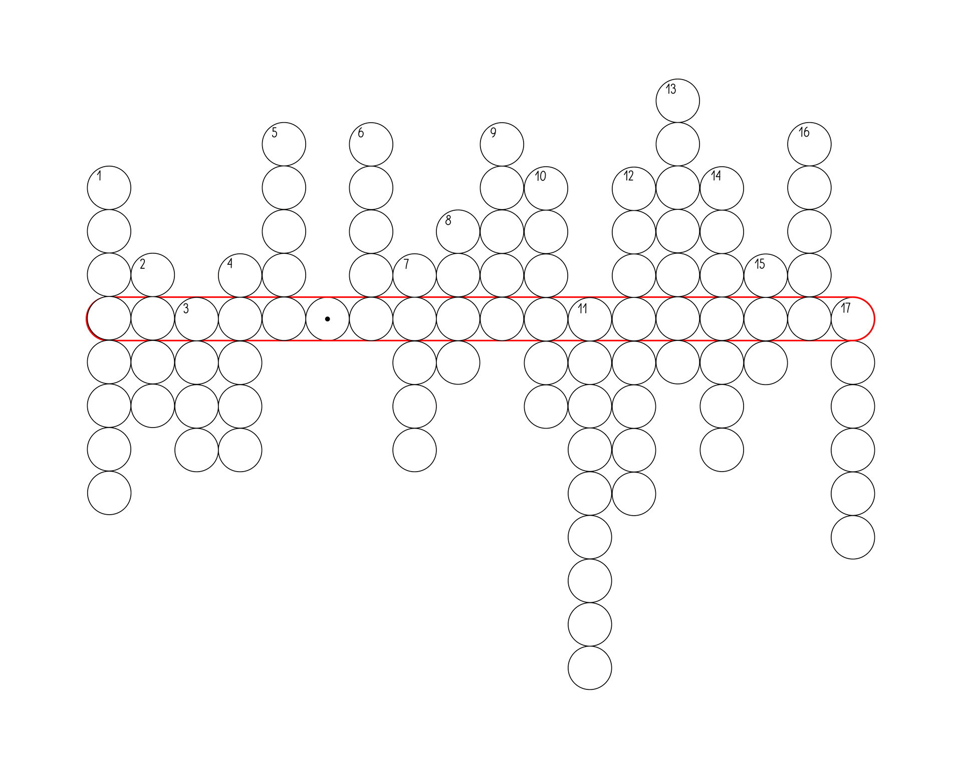 Blank crossword puzzle grid empty template circles to fill in for