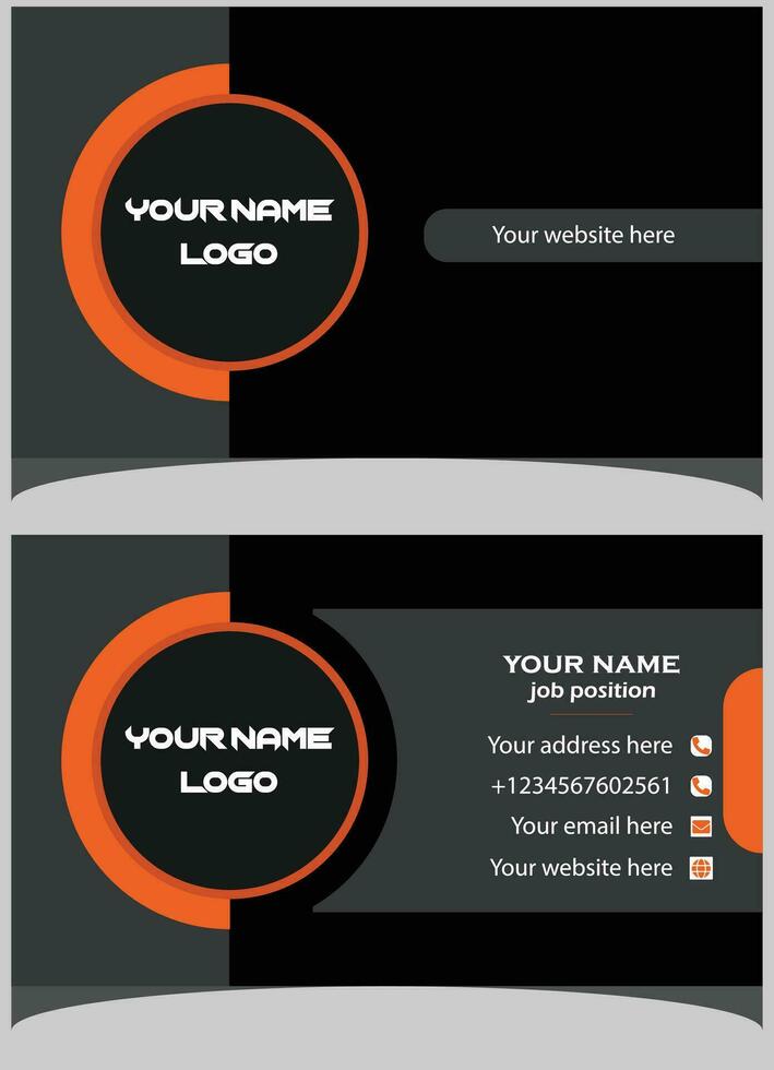 Modern business card design template vector