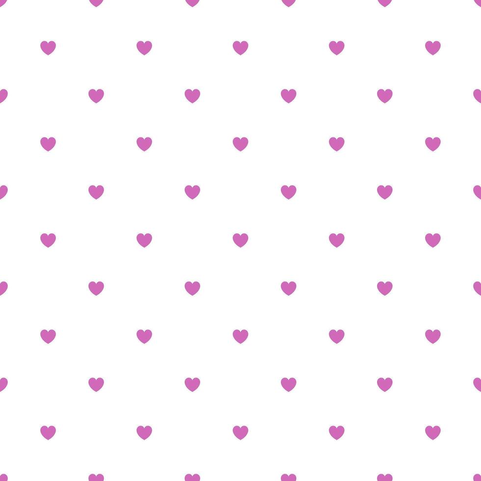 Cute Seamless Polka Heart Vector Pattern Background for Valentine Day - February 14, 8 March, Mother's Day, Marriage, Birth Celebration. Romantic Girlish Design.