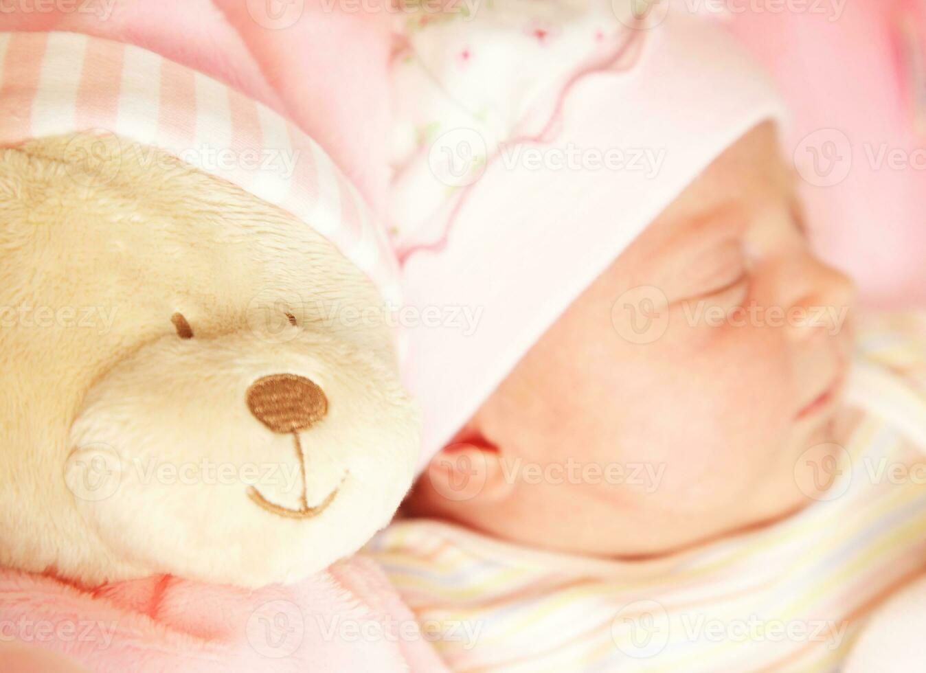 Cute little baby sleeping photo