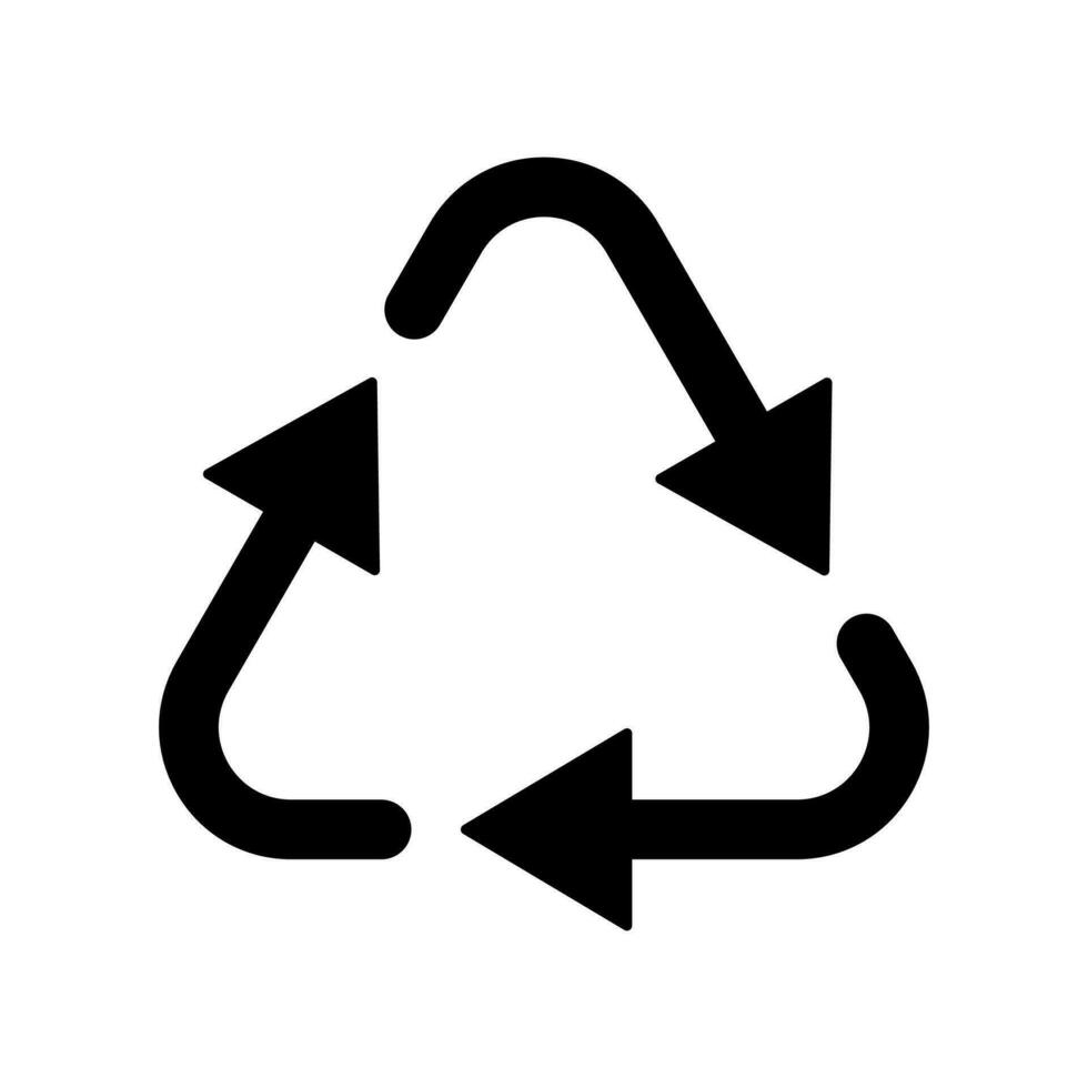 Recycle sign set. green symbols isolated icon on white background vector