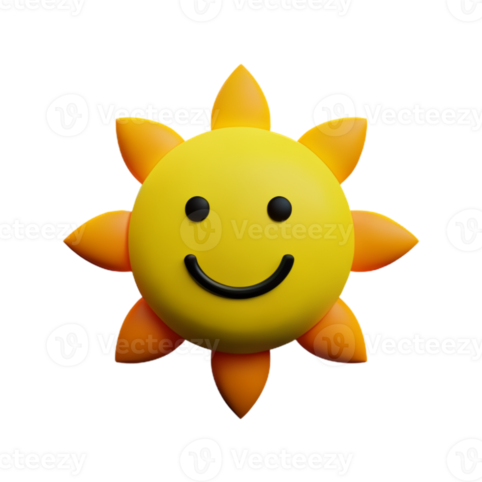 Sun Cute Summer AI Generative png