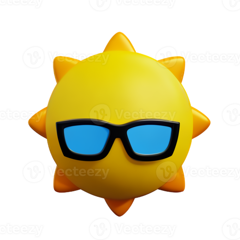 Sun Cute Summer AI Generative png