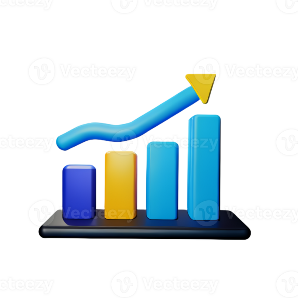 Graph ChartBar Stock AI Generative png