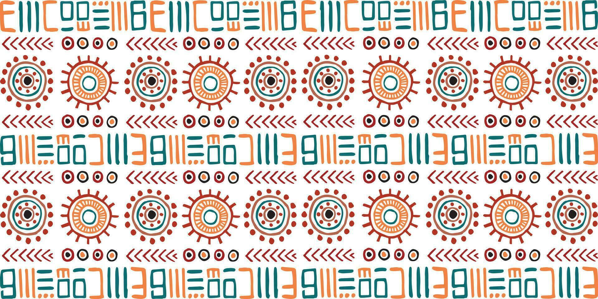 trendy tribal pattern background design vector