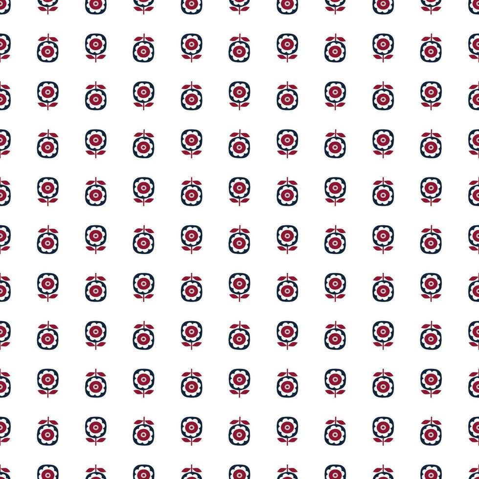 Seamless pattern of red flower for web, print, textile, wallpaper, gift wrapping paper and other. vector