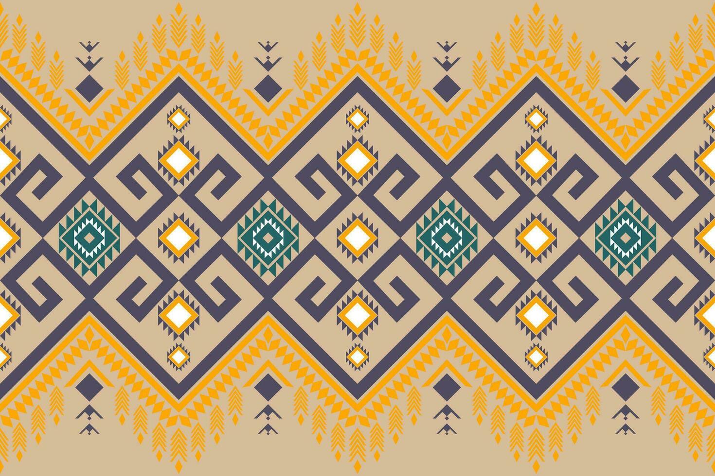 ethnic geometric seamless pattern. Geometric ethnic pattern can be used in fabric design for clothes, decorative paper, wrapping, textile, embroidery, illustration, vector, carpet vector