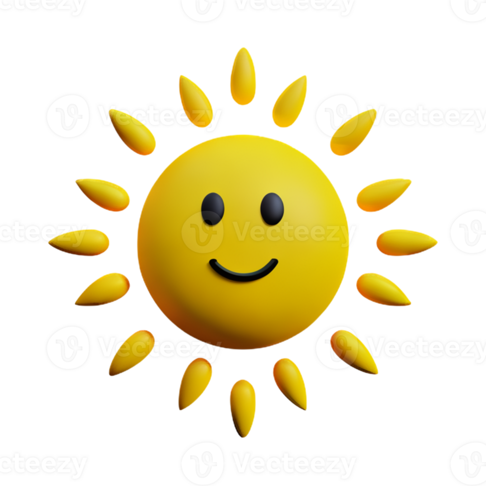 Sun Cute Summer AI Generative png