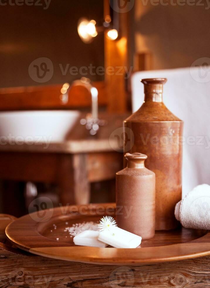 Luxury bathroom interior photo