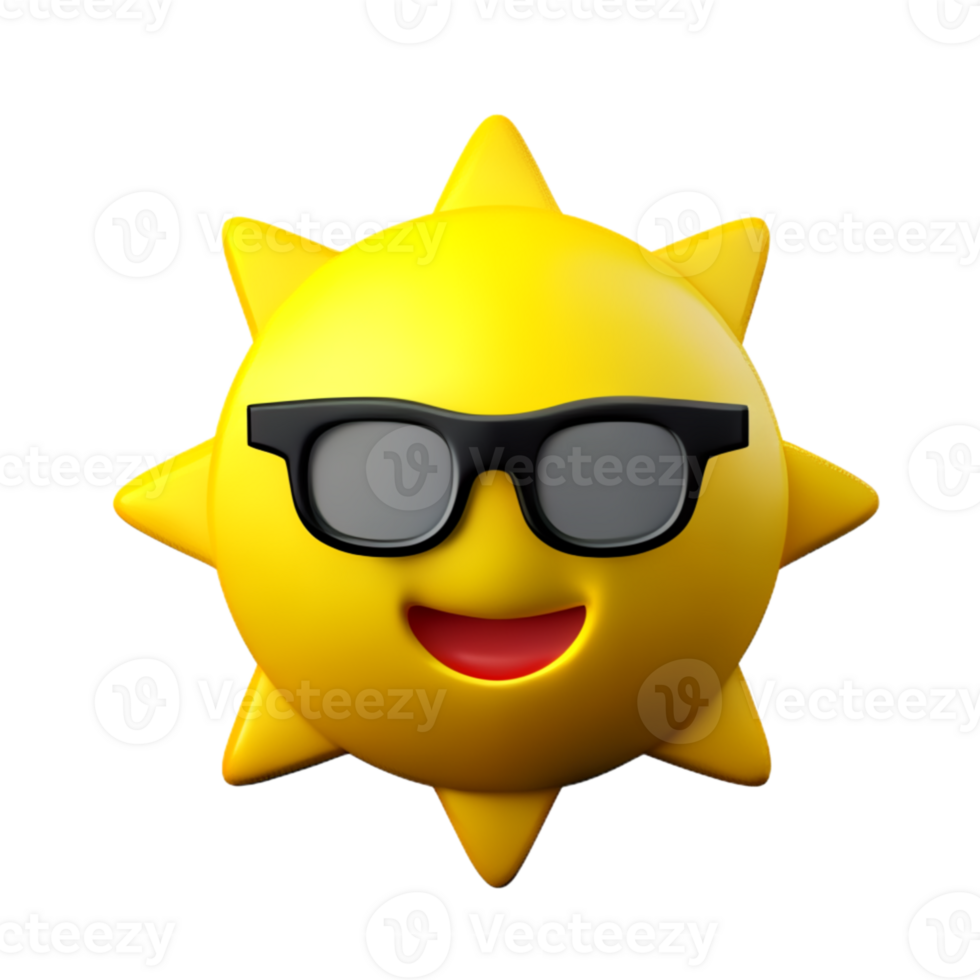 Sun Cute Summer AI Generative png