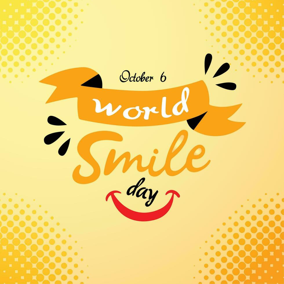 World Smile Day Poster vector