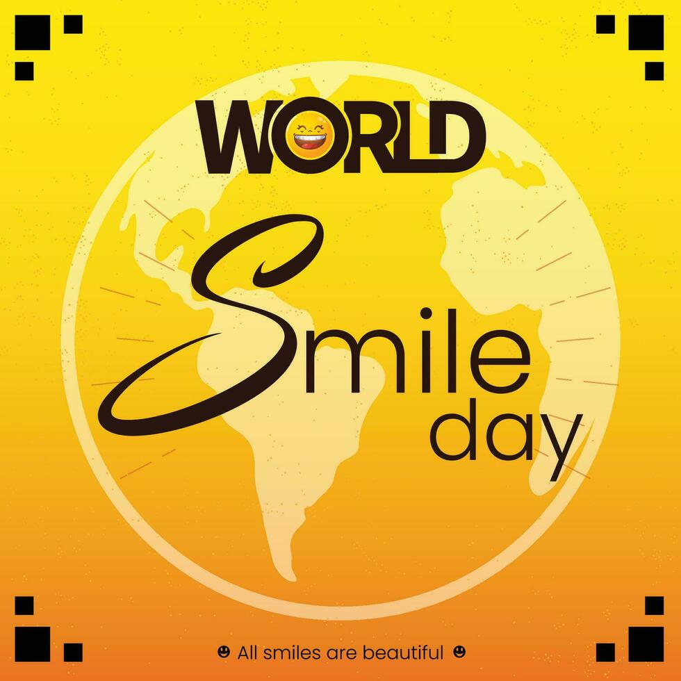 World Smile Day Poster vector