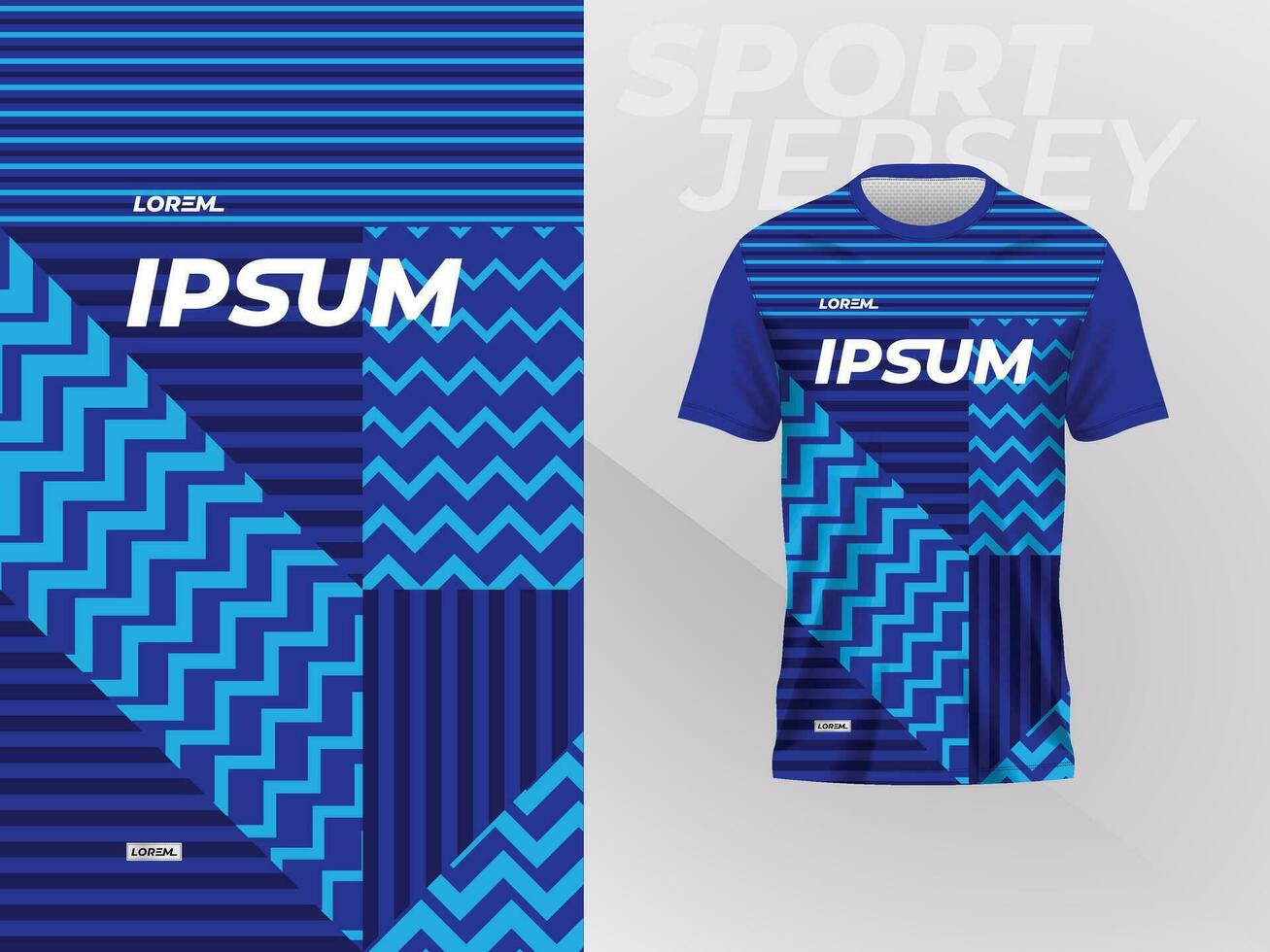 blue jersey shirt mockup template design for sport uniform vector