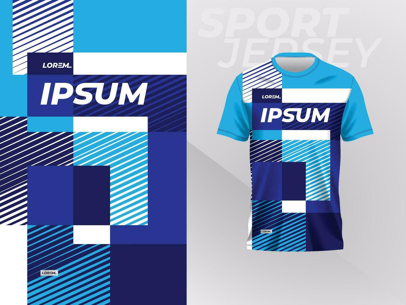 blue jersey shirt mockup template design for sport uniform vector