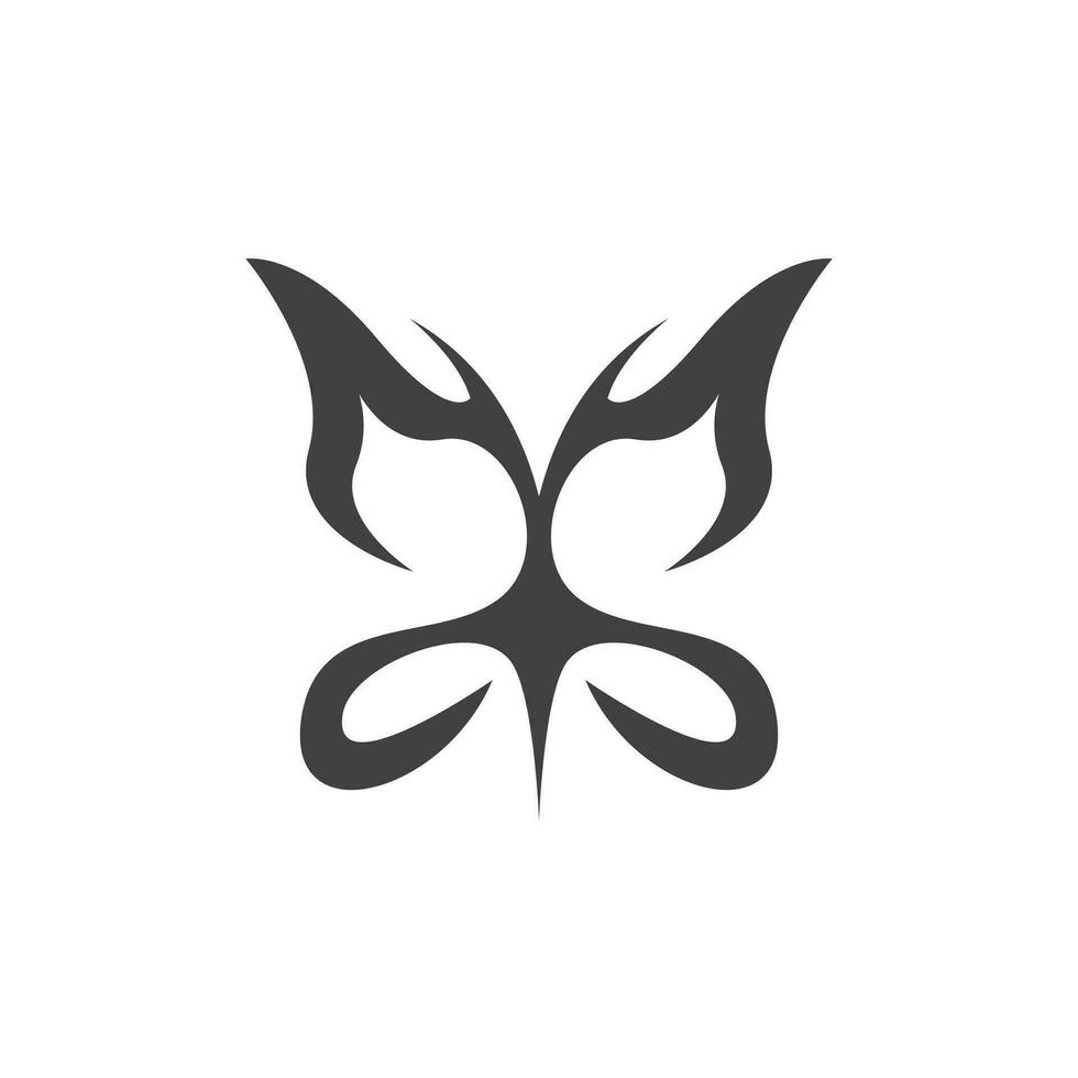 Black silhouette butterfly icon and symbol template vector