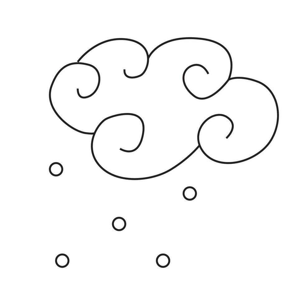 Vector illustration of snow cloud.